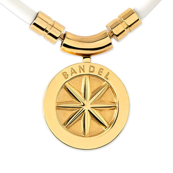 Healthcare necklace Earth (white×gold) 47cm