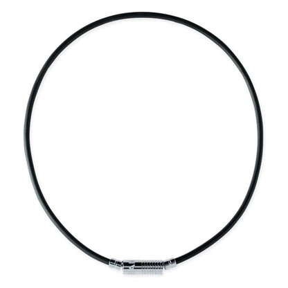 Healthcare necklace Neutral (black×silver) 47cm