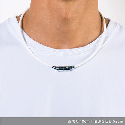 Healthcare necklace Neutral (white×silver) 52cm