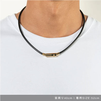 Healthcare necklace Neutral (black×gold) 52cm