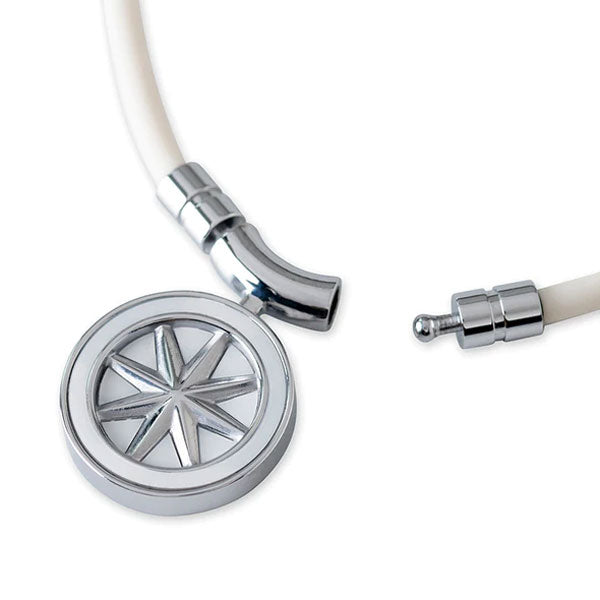 Healthcare necklace Earth mini Fine Necklace (White×Silver) 43cm