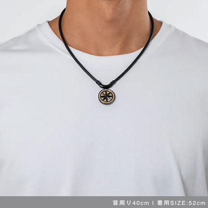 Healthcare Necklace Earth “Cosmic Edition" (All Black Gold) 52cm