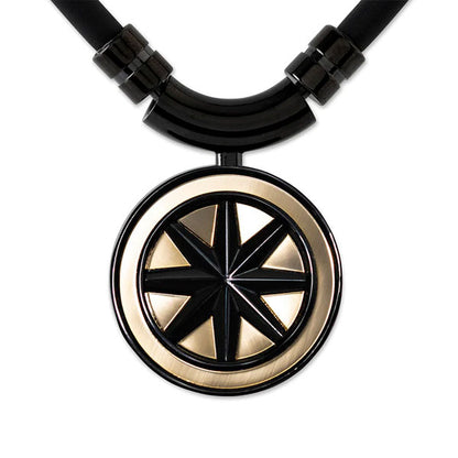Healthcare Necklace Earth “Cosmic Edition" (All Black Gold) 52cm