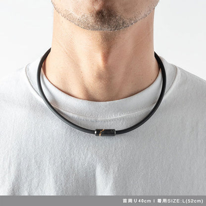 Healthcare Bold Necklace Stack Black×Gold / 52cm