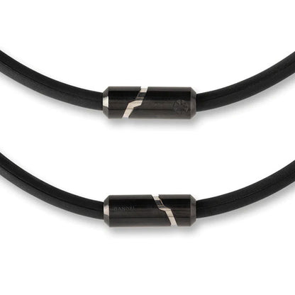 Healthcare Bold Necklace Stack Black×Silver / 52cm