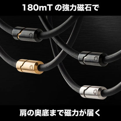 Healthcare Bold Necklace Stack Black×Silver / 52cm