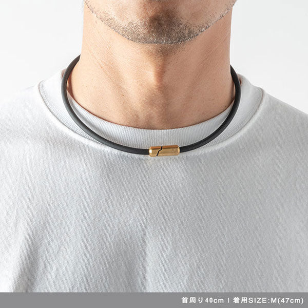 Healthcare Bold Necklace Stack Gold×Black / 47cm