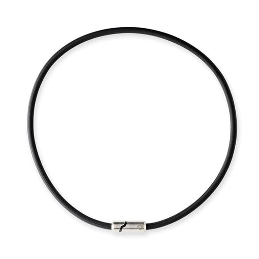 Healthcare Bold Necklace Stack Silver×Black / 47cm