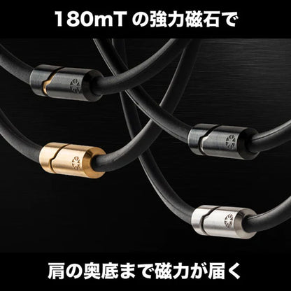 Healthcare Bold Necklace Stack Silver×Black / 52cm