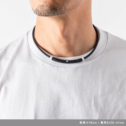 Healthcare Bold Necklace Lite Sports Black×White / 47cm