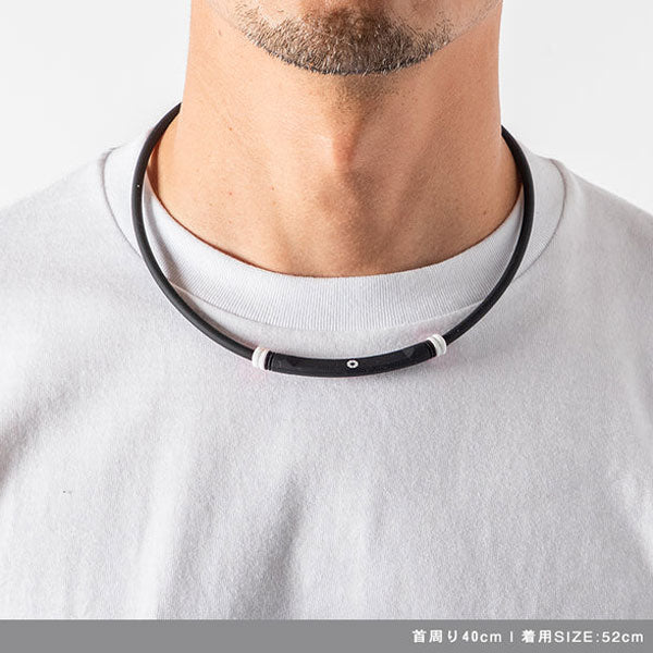 Healthcare Bold Necklace Lite Sports Black×White / 52cm