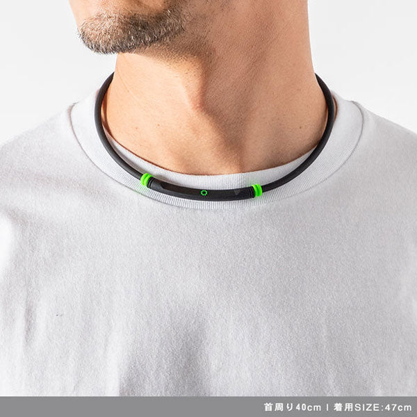 Healthcare Bold Necklace Lite Sports Black×Green / 47cm