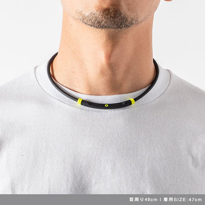 Healthcare Bold Necklace Lite Sports Black×Yellow / 47cm