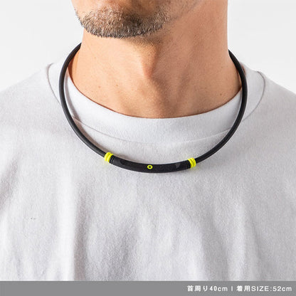 Healthcare Bold Necklace Lite Sports Black×Yellow / 52cm