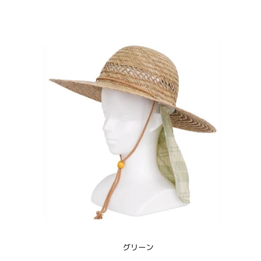 WPC-392 2way日除け付き麦わら帽子