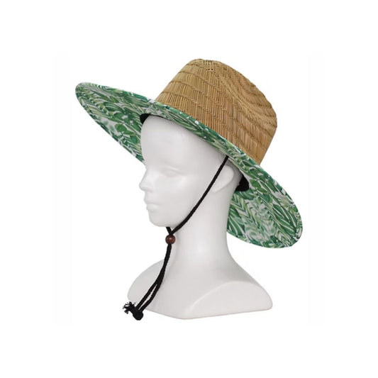WPC-395 モンステラ柄 麦わら帽子