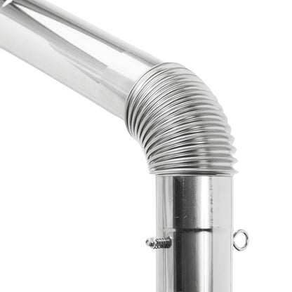 薪ストーブ煙突80φフランジ・ダンパー付ボトム  (325mm)  OG2309PBDF-80