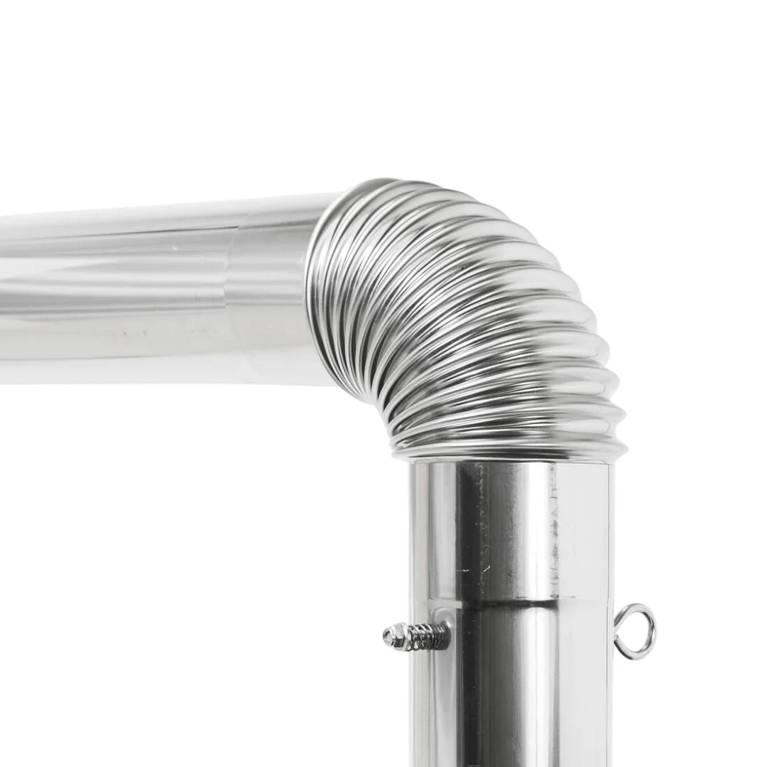 薪ストーブ煙突80φフランジ・ダンパー付ボトム  (325mm)  OG2309PBDF-80