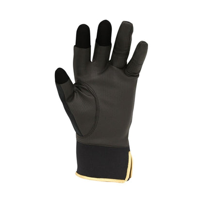 SUG-239 スペシャリスト防風グローブ (3本) ブラックｘ獅子ゴールド
