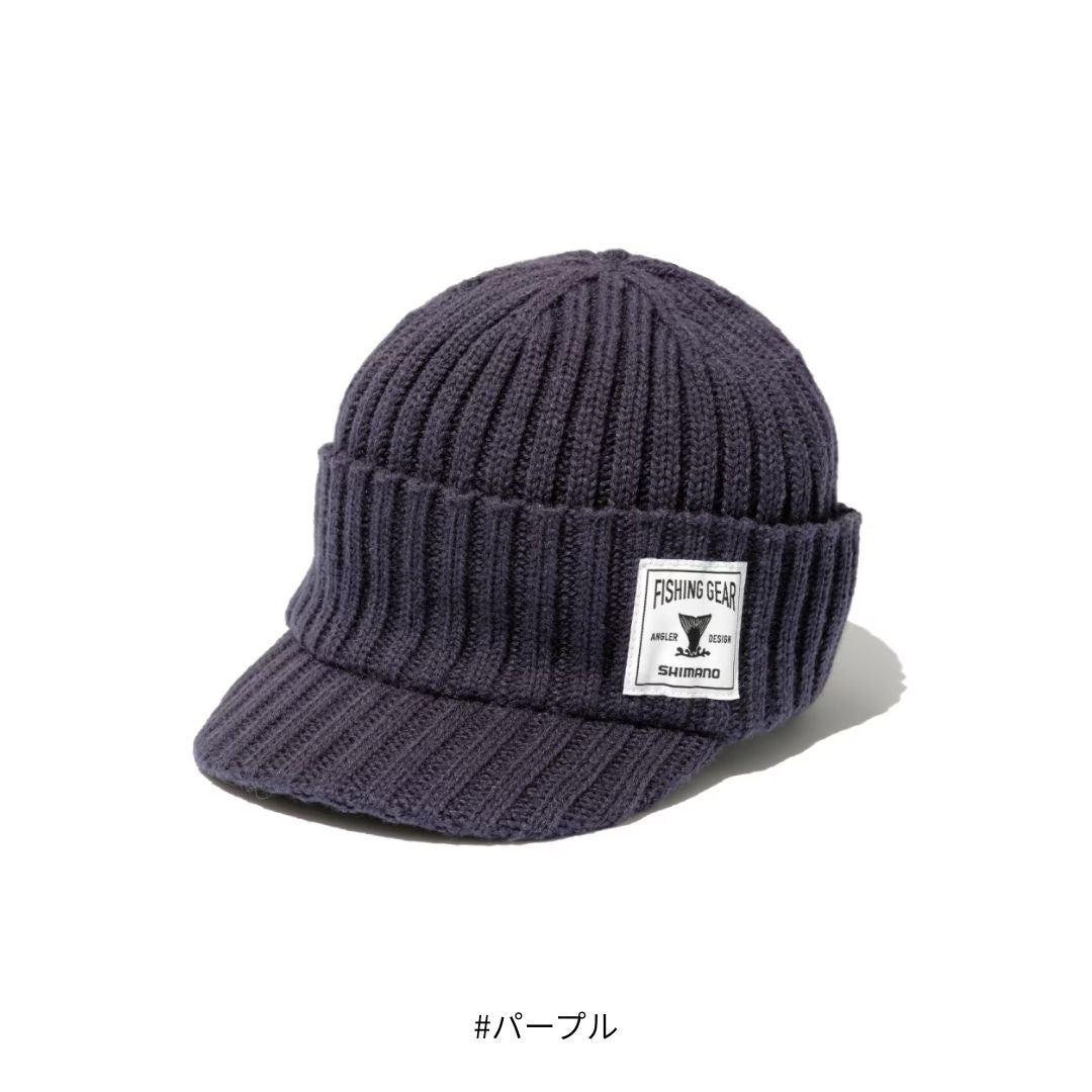 CA-054X つば付きニットキャップ