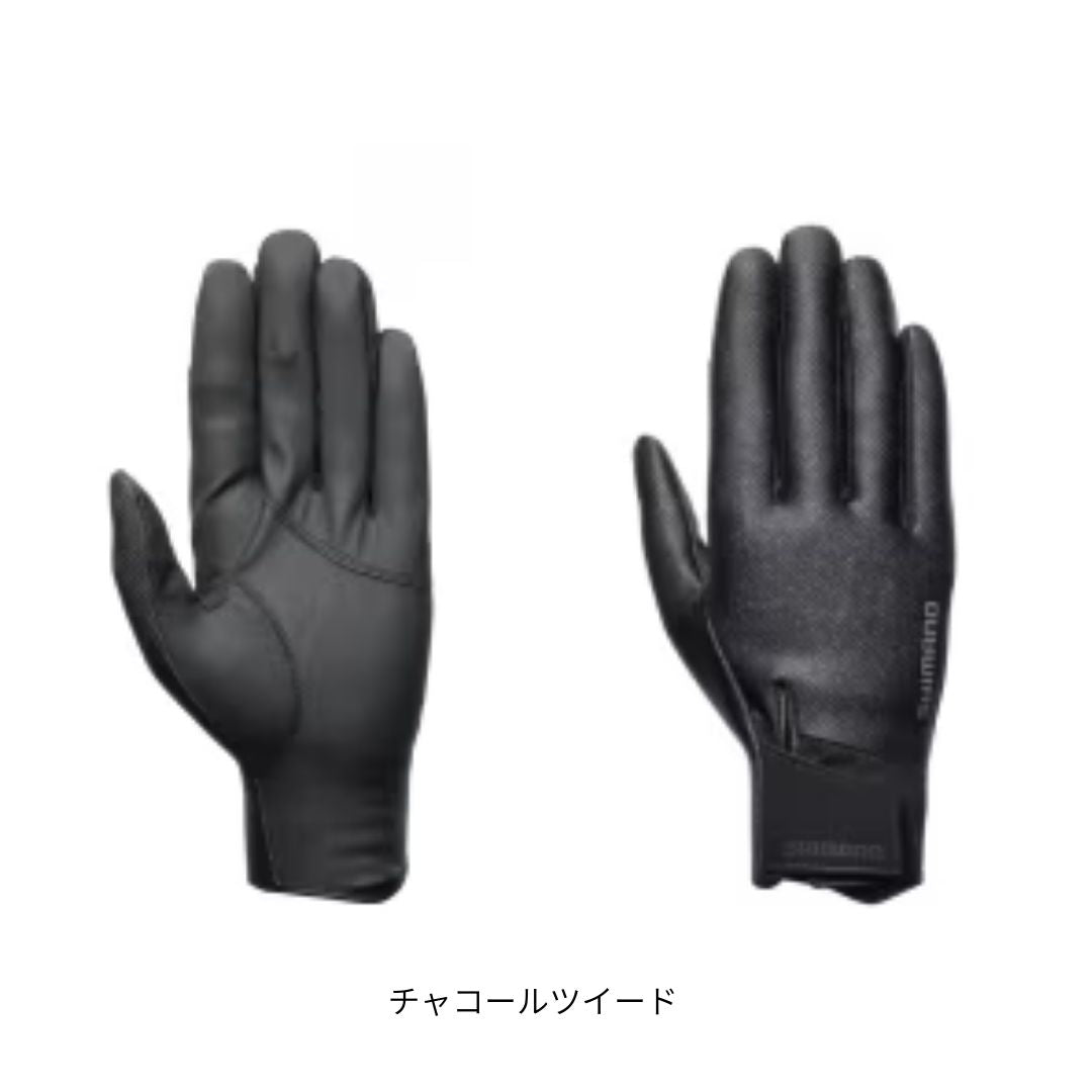 GL-052Y 03 タイタニューム・アルファグローブ 指出し チャコールツイード