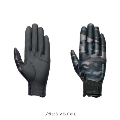 GL-053Y 03 タイタニューム・アルファ グローブ フルカバー ブラックマルチカモ