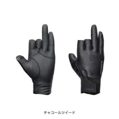 GL-054Y 03 タイタニューム・アルファ グローブ 3 チャコールツイード