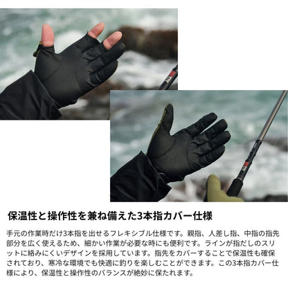 GL-071Y 01 ベーシックウォーム グローブ 指出し ネイビー