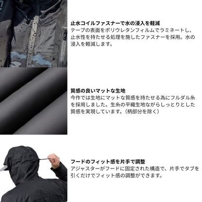 RB-057X ベーシックインサレーション レインスーツ 01 ブラックマルチカモ