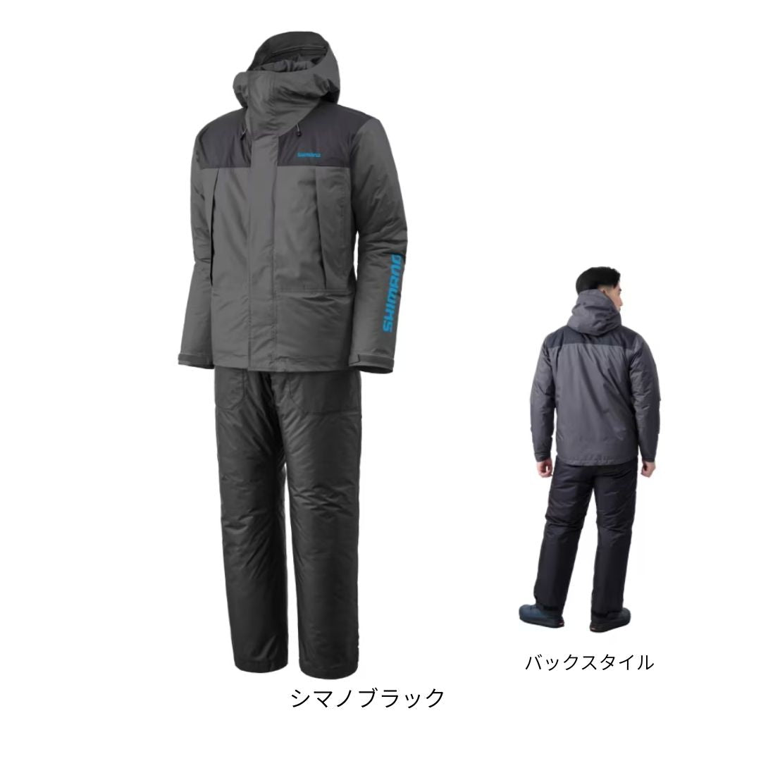 RB-077Y ベーシックハイロフト レインスーツ 01 シマノブラック