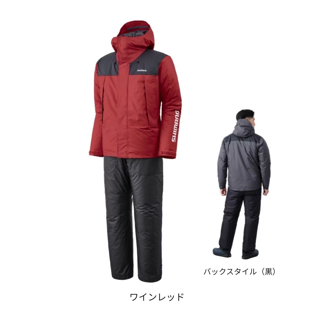 RB-077Y ベーシックハイロフト レインスーツ 01 ワインレッド