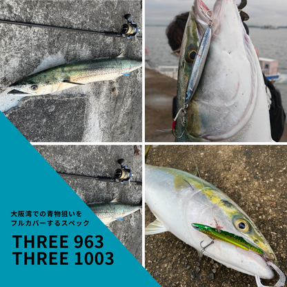 【THREE 963/1003】 3PIECE SHORE JIGGING ROD