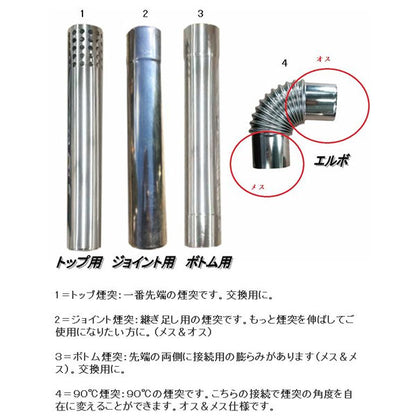 Locomo 薪ストーブ用 ストーブ煙突ジョイント58φ ogsa-32 10061