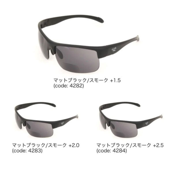 バイフォーカルネオ マットブラック/スモーク +2.0