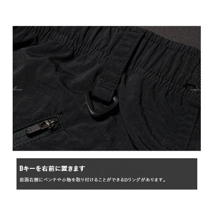 ナイロンハーフパンツ グレー