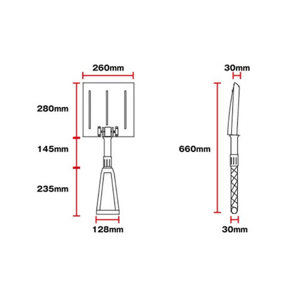 折りたたみ式雪かきスコップ ブラック