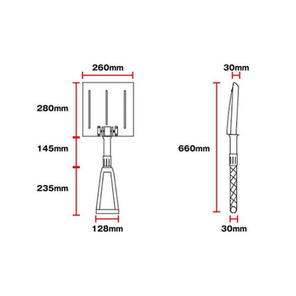 折りたたみ式雪かきスコップ ブラック