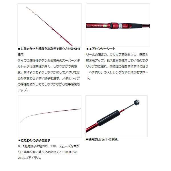 ダイワ BJスナイパーメタルチューン ヘチF300M ヘチ釣り　落とし込み ヘチ竿 ブラックジャックスナイパーメタルチューンヘチF
