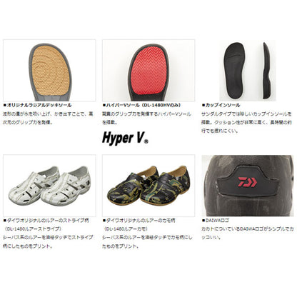 ダイワ ラジアルデッキフィットサンダル DL-1480HV カーボンカモ