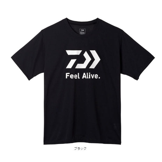 ショートスリーブFeel Alive.Tシャツ DE-9522 ブラック