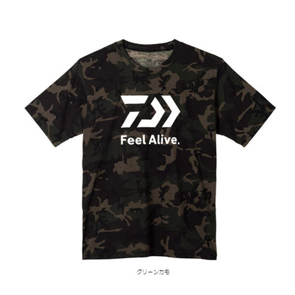 ショートスリーブFeel Alive.Tシャツ DE-9522 グリーンカモ