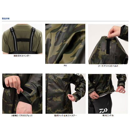 PUオーシャンライトレインスーツ DR-6023 ネイビーカモ