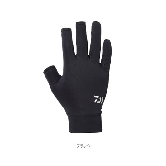 アイスドライ UVカットクールグローブ 3本カット DG-6723 ブラック