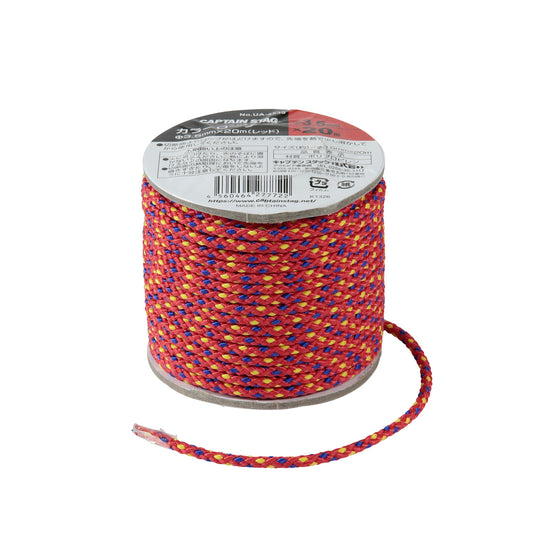 カラーロープφ3．5mm×20m（レッド） UA-4535