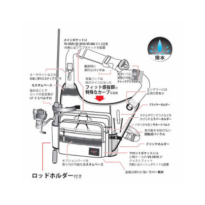 ワンショットサイド ネオ ブラックカモ