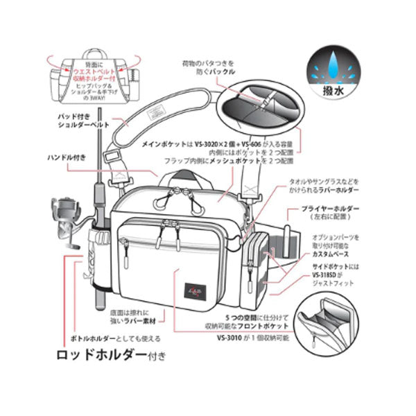 ヒップバッグチューンドネオ コーデュラカーキ