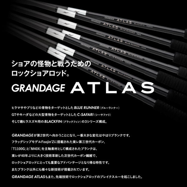 アウトドア・釣り・旅行用品APIA GRANDAGE ATLAS BLACKFIN 102HH