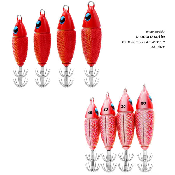 うにいくらウロコ ウロコロスッテ 20号 ４個　スリム 15号 ４個 ウロコスッテ 15号 1カラーにつき数量制限3個 – フィッシングマックス