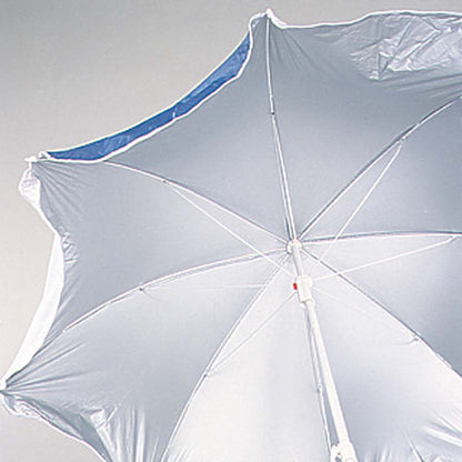 シーサイドUVカットパラソル180cm（ブルー×シルバー） M-1537