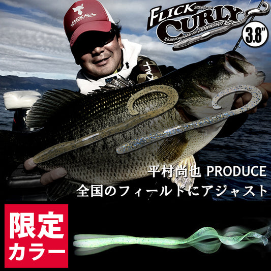 フリックカーリー 3.8インチ ブラックバス 琵琶湖